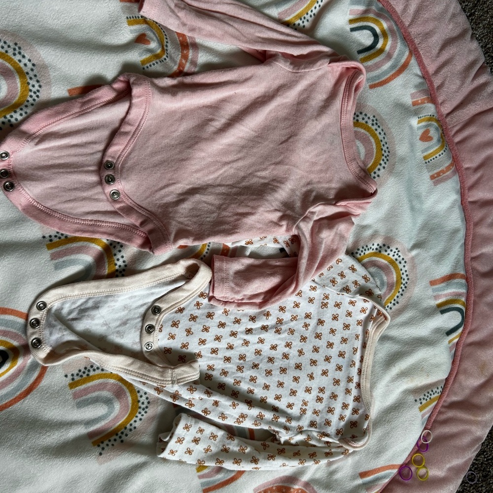 Cloud Island Pink and Cream Kids One Pieces